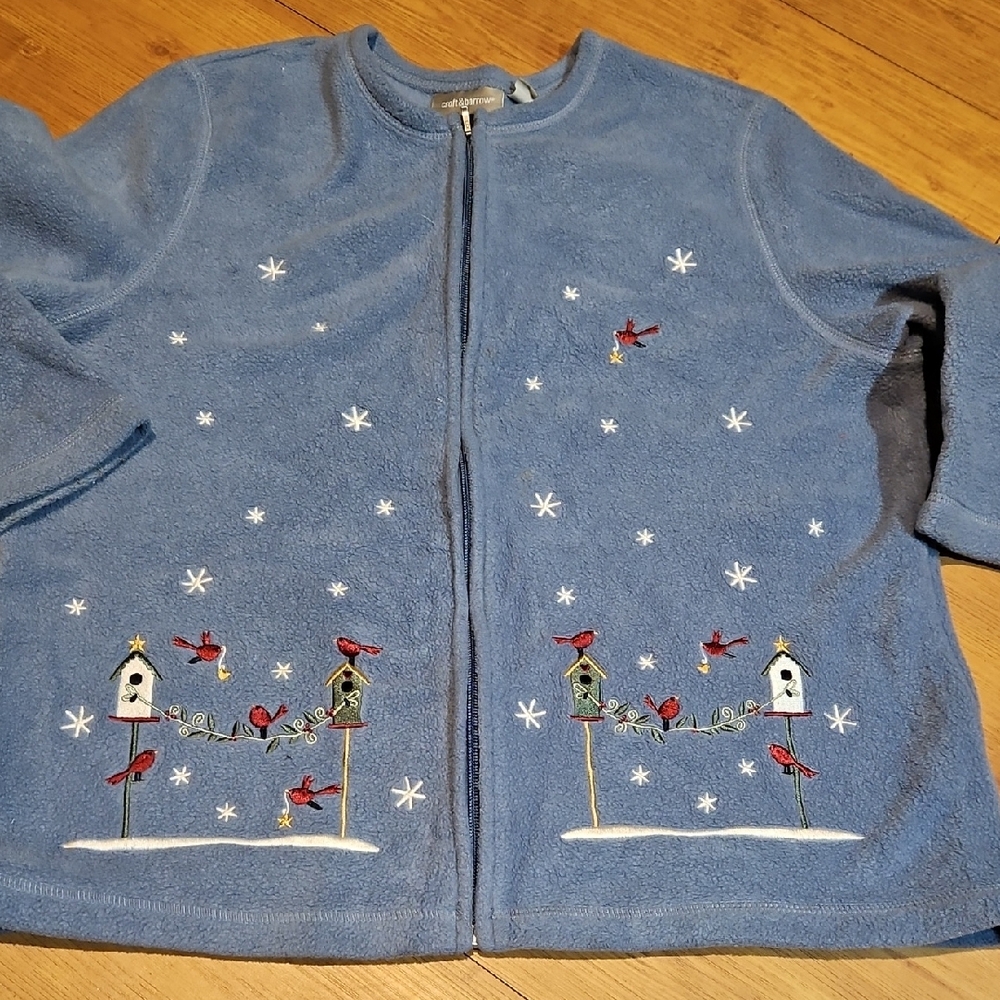 Fleece Zipper Top/cardigan